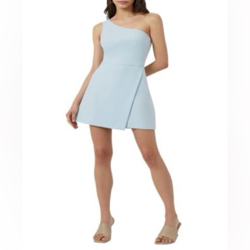 French Connection Light Blue One-Shoulder Dress